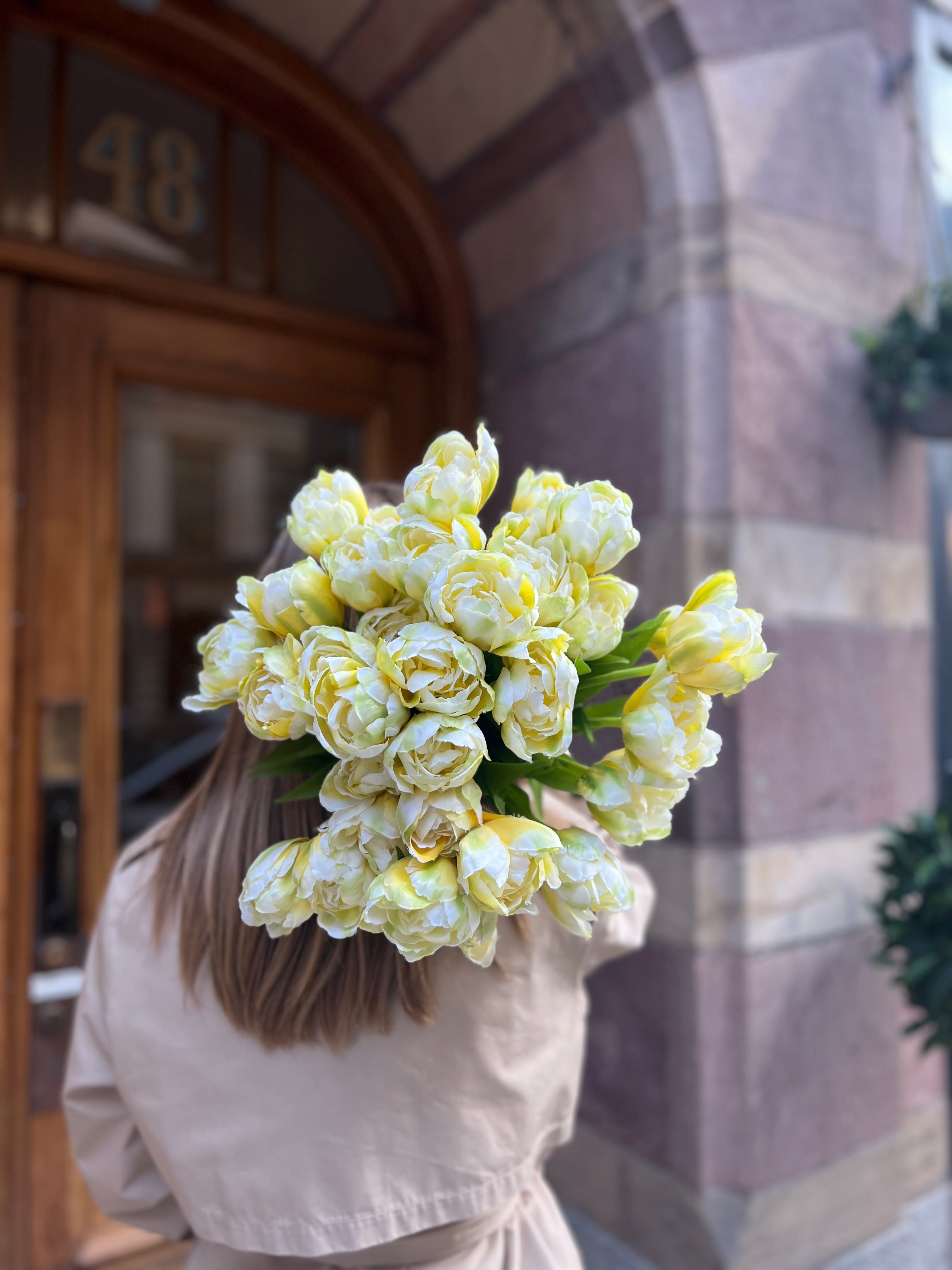 Piontulpan 40 cm, Gul