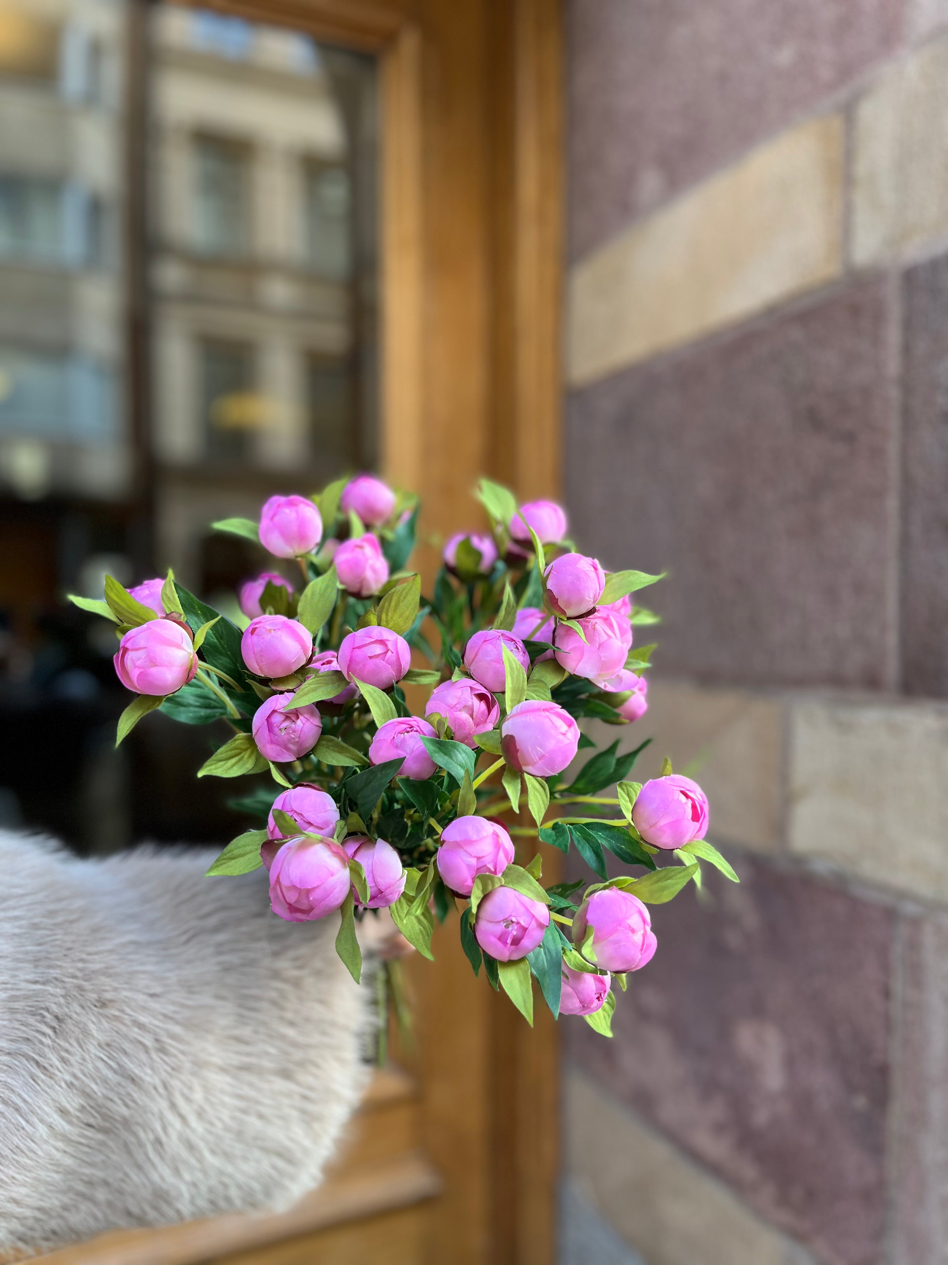 Pionknopp 40 cm, Rosa