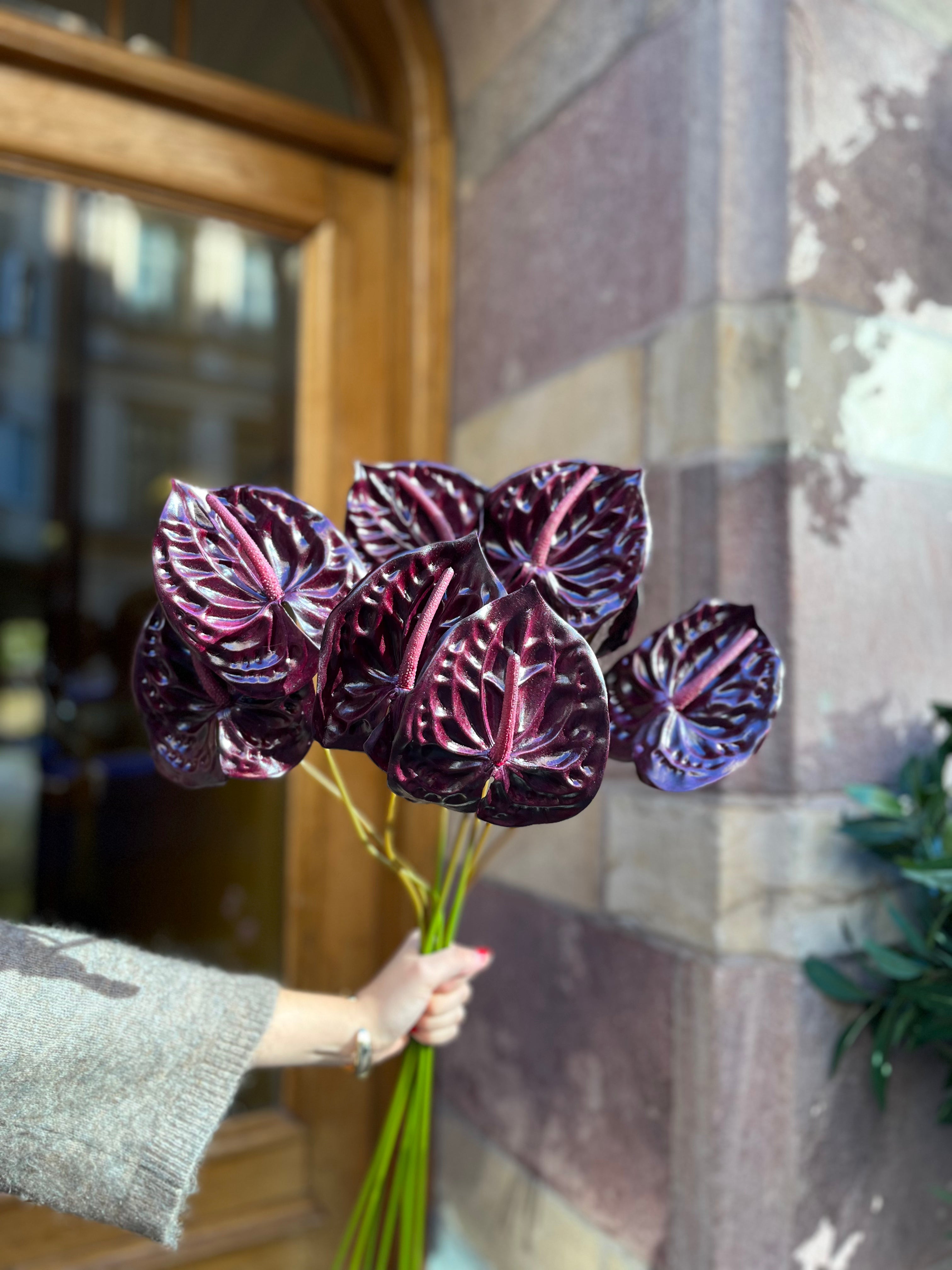 Hjärtlöv 60 cm, Burgundy / lila