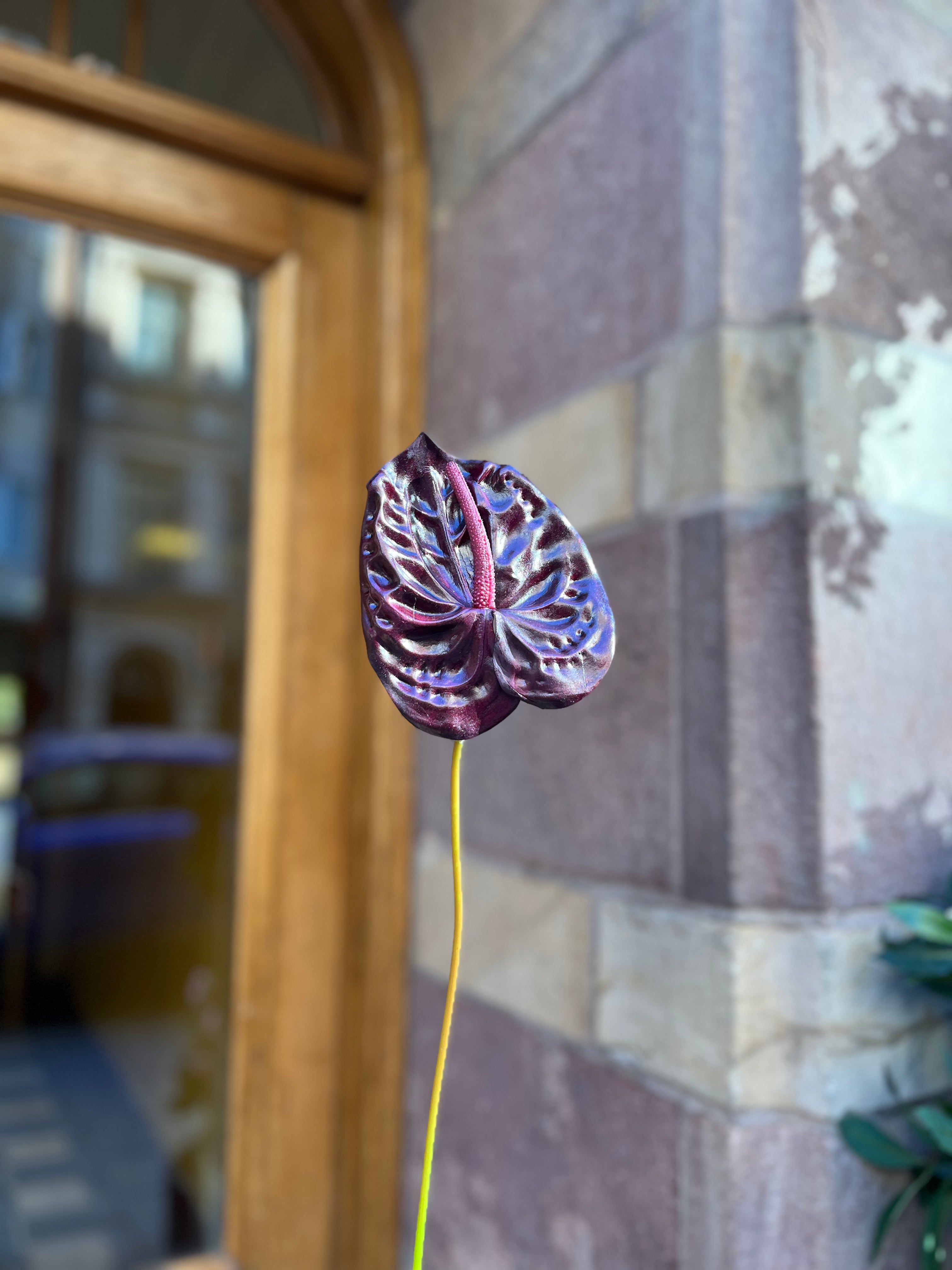Hjärtlöv 60 cm, Burgundy / lila