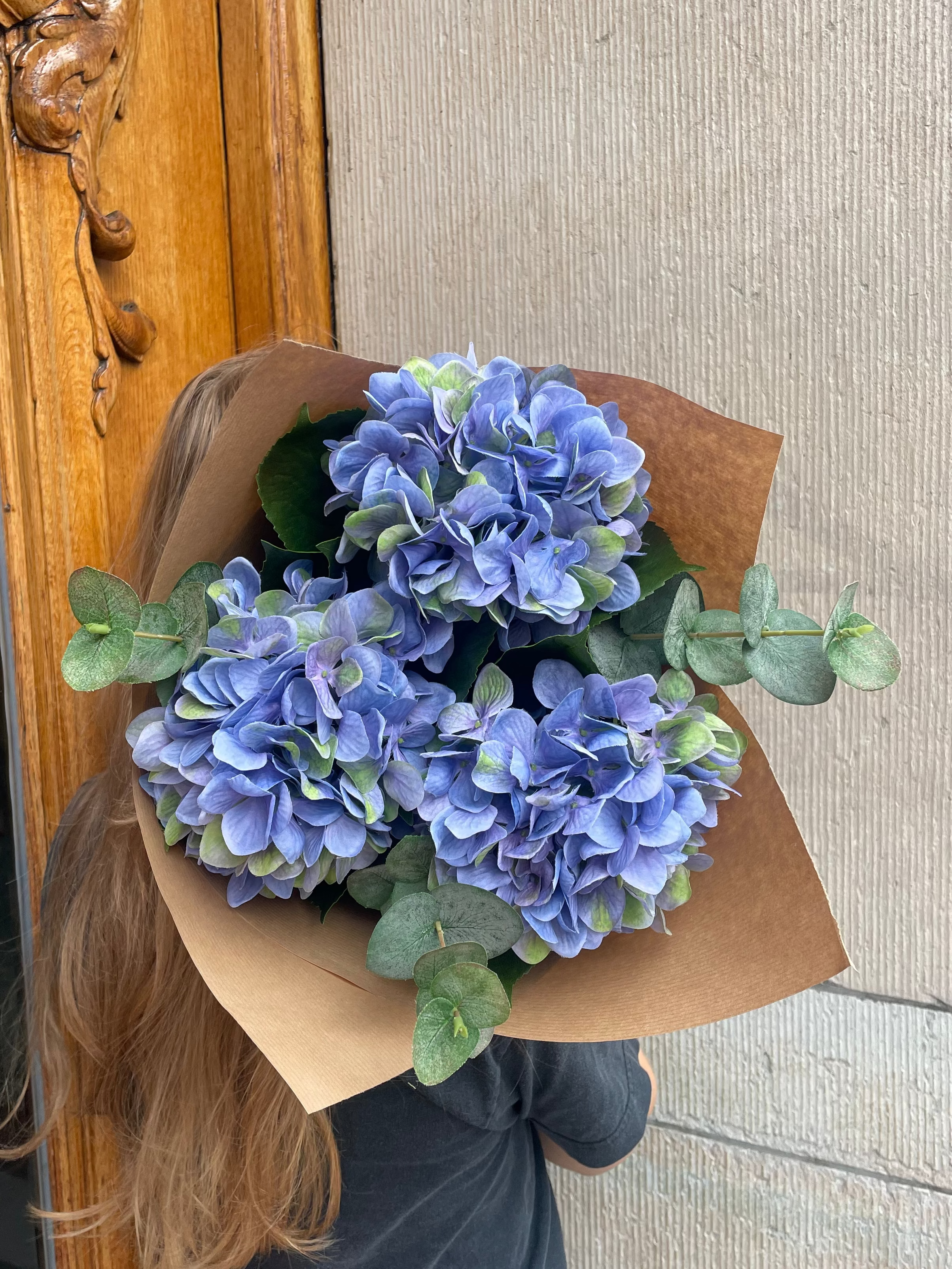 Hortensiabukett liten, Blå