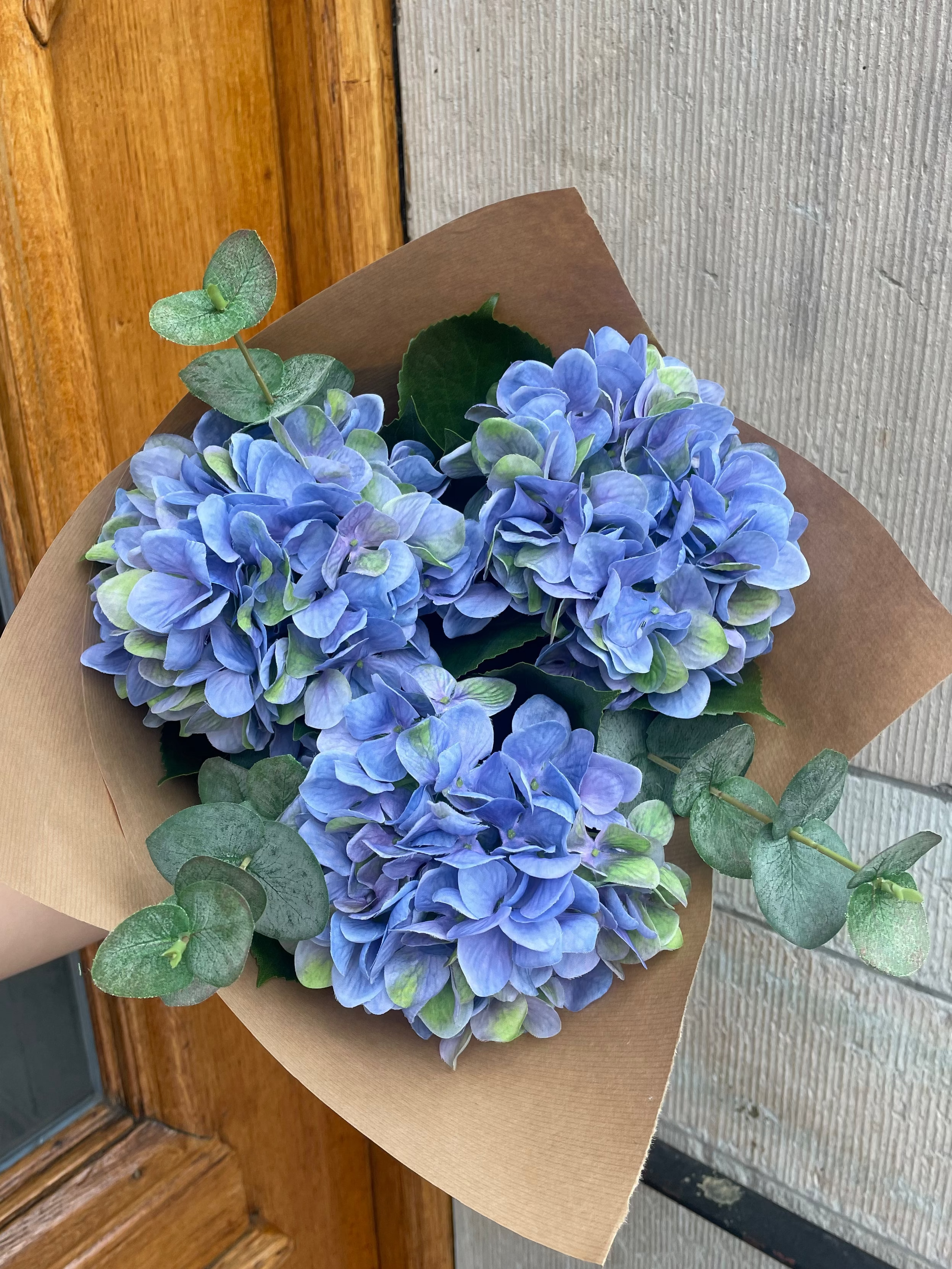 Hortensiabukett liten, Blå