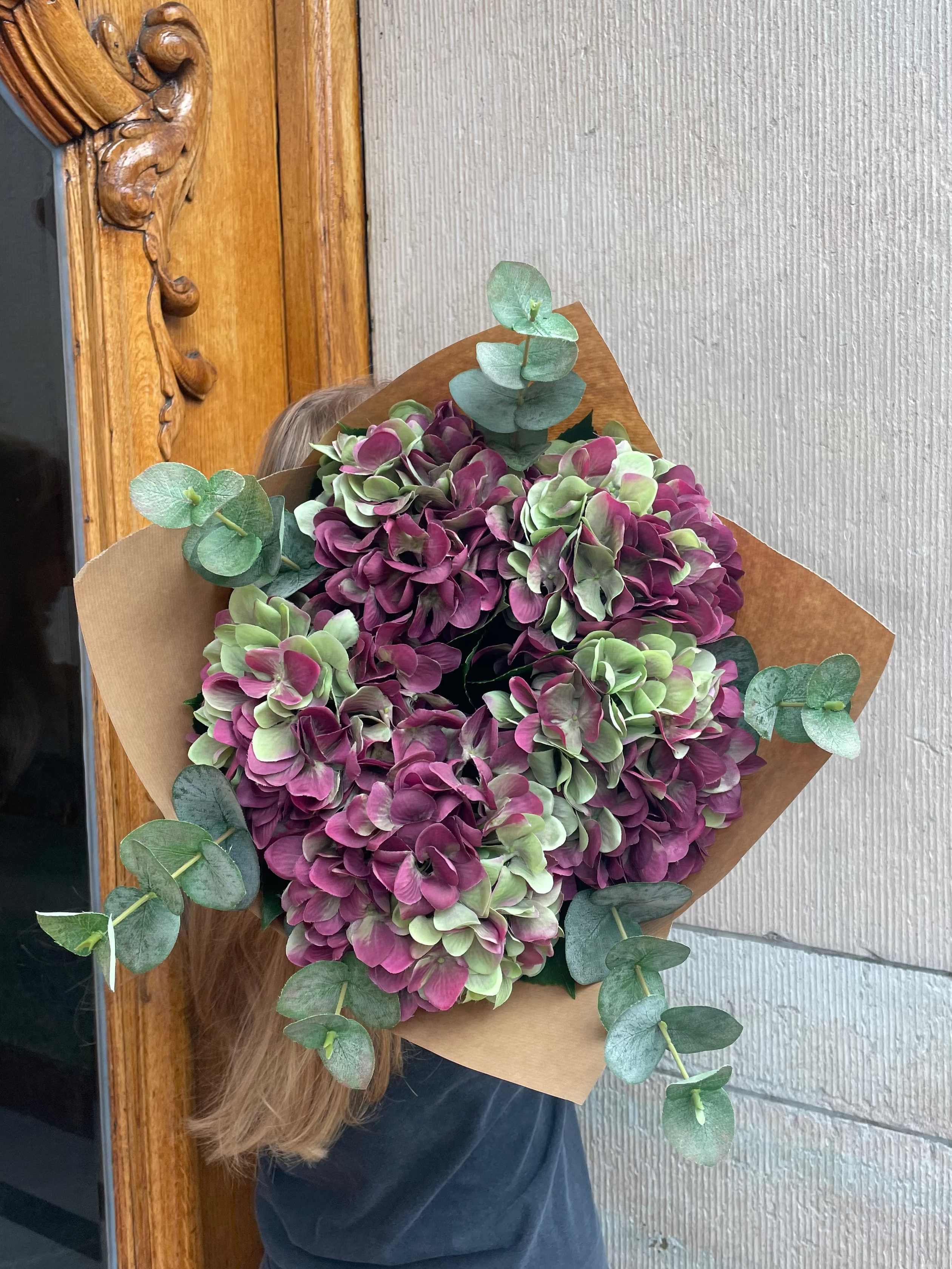 Hortensiabukett stor, Röd