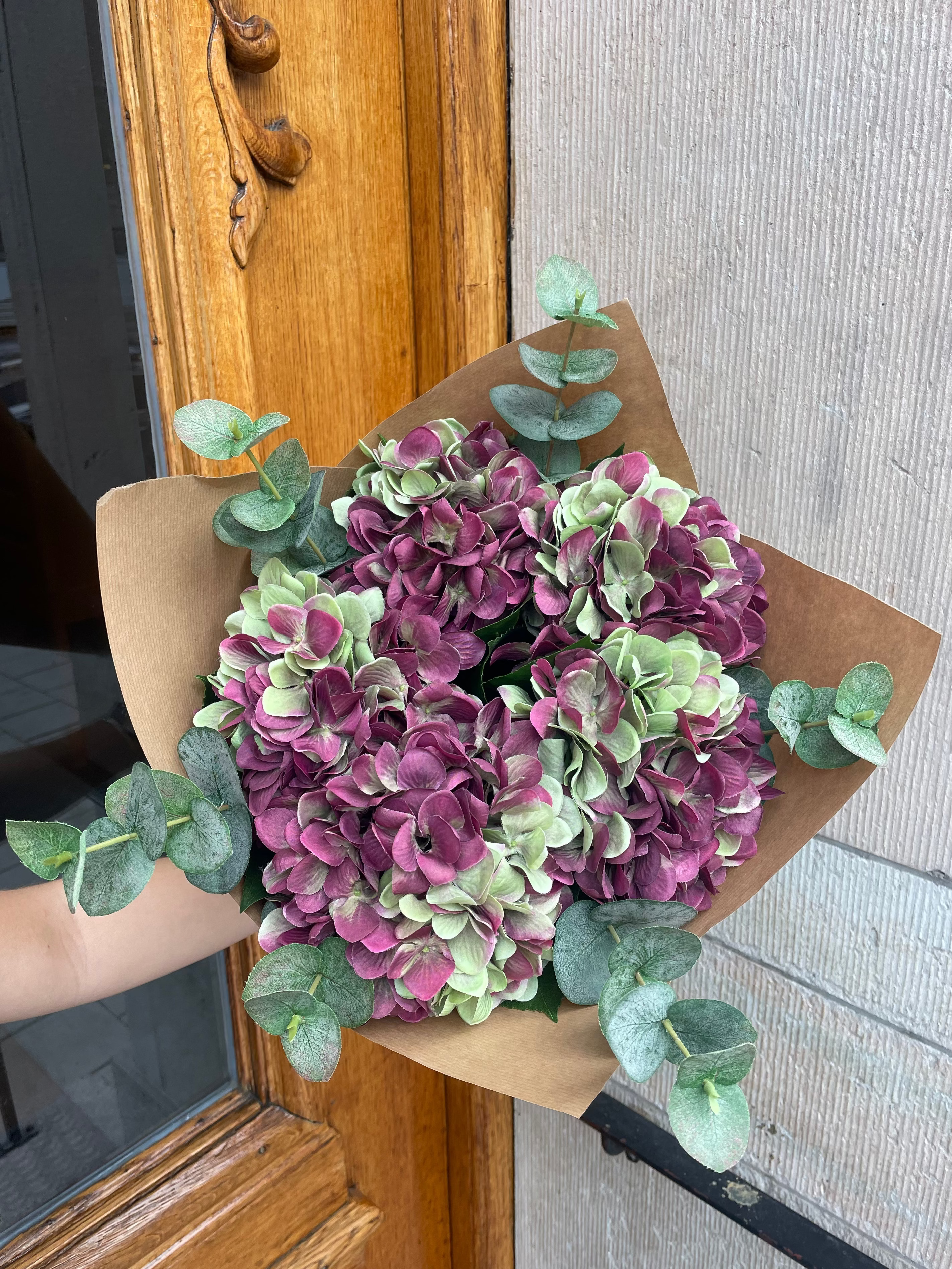 Hortensiabukett stor, Röd