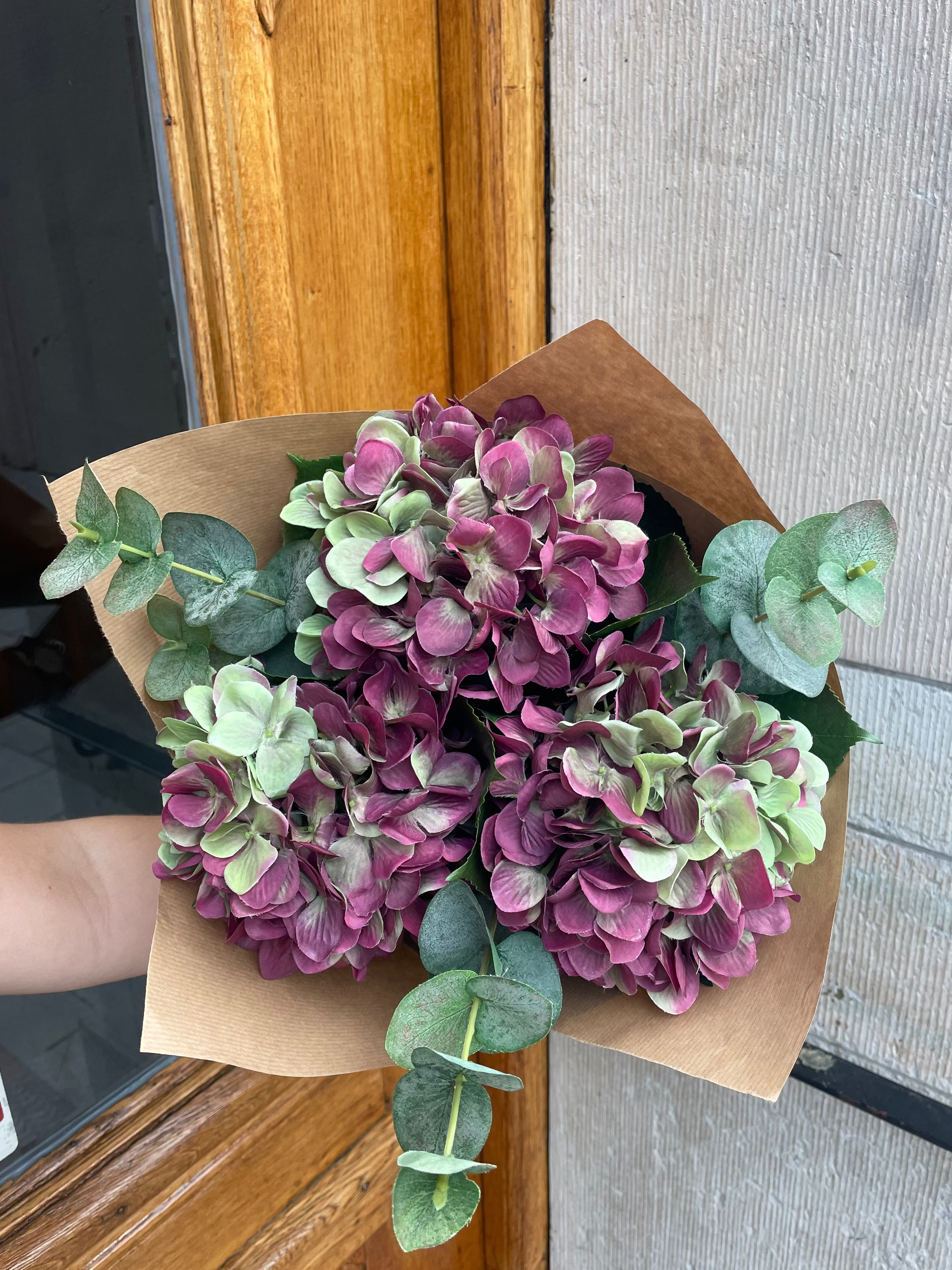 Hortensiabukett liten, Röd