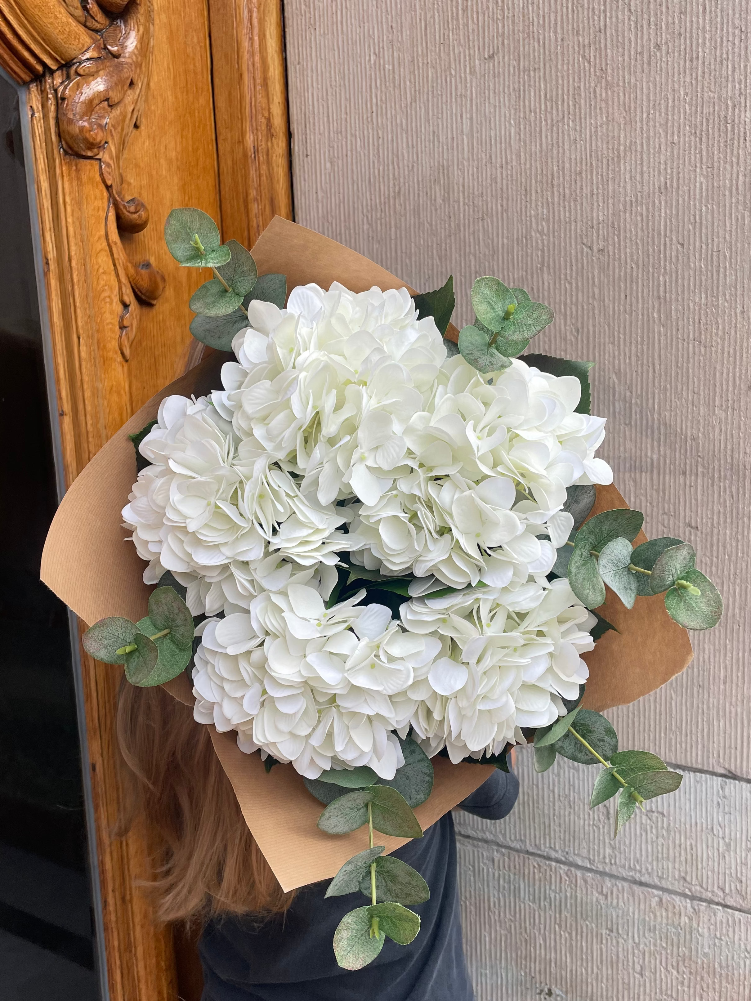 Hortensiabukett stor, Vit