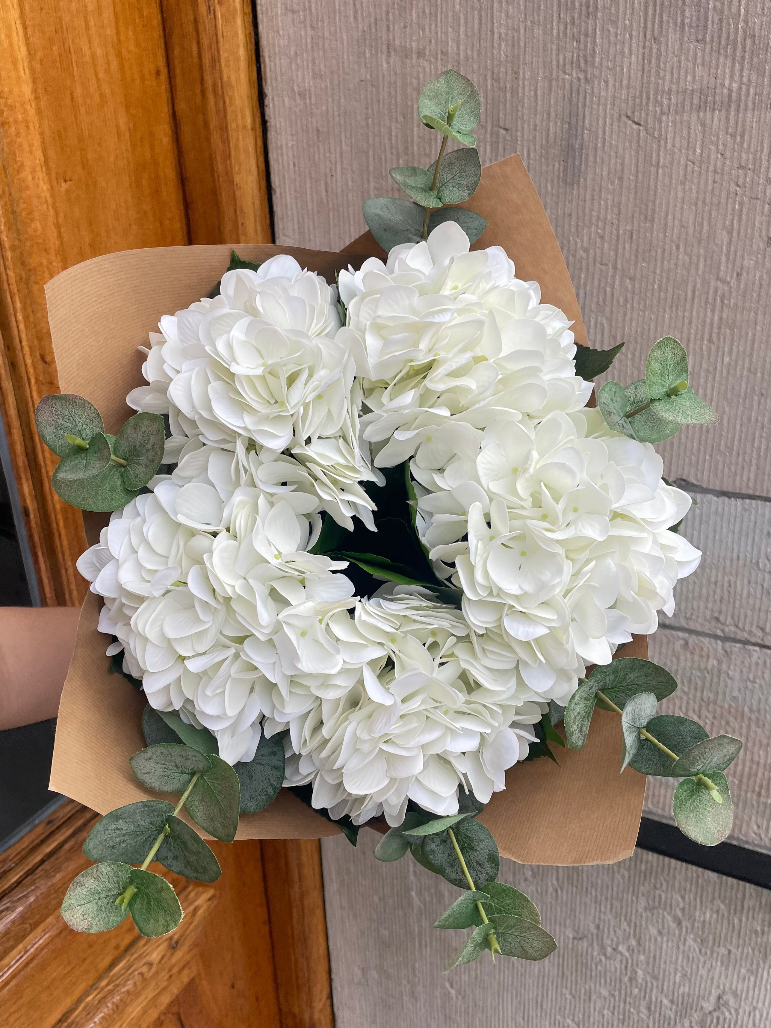 Hortensiabukett stor, Vit