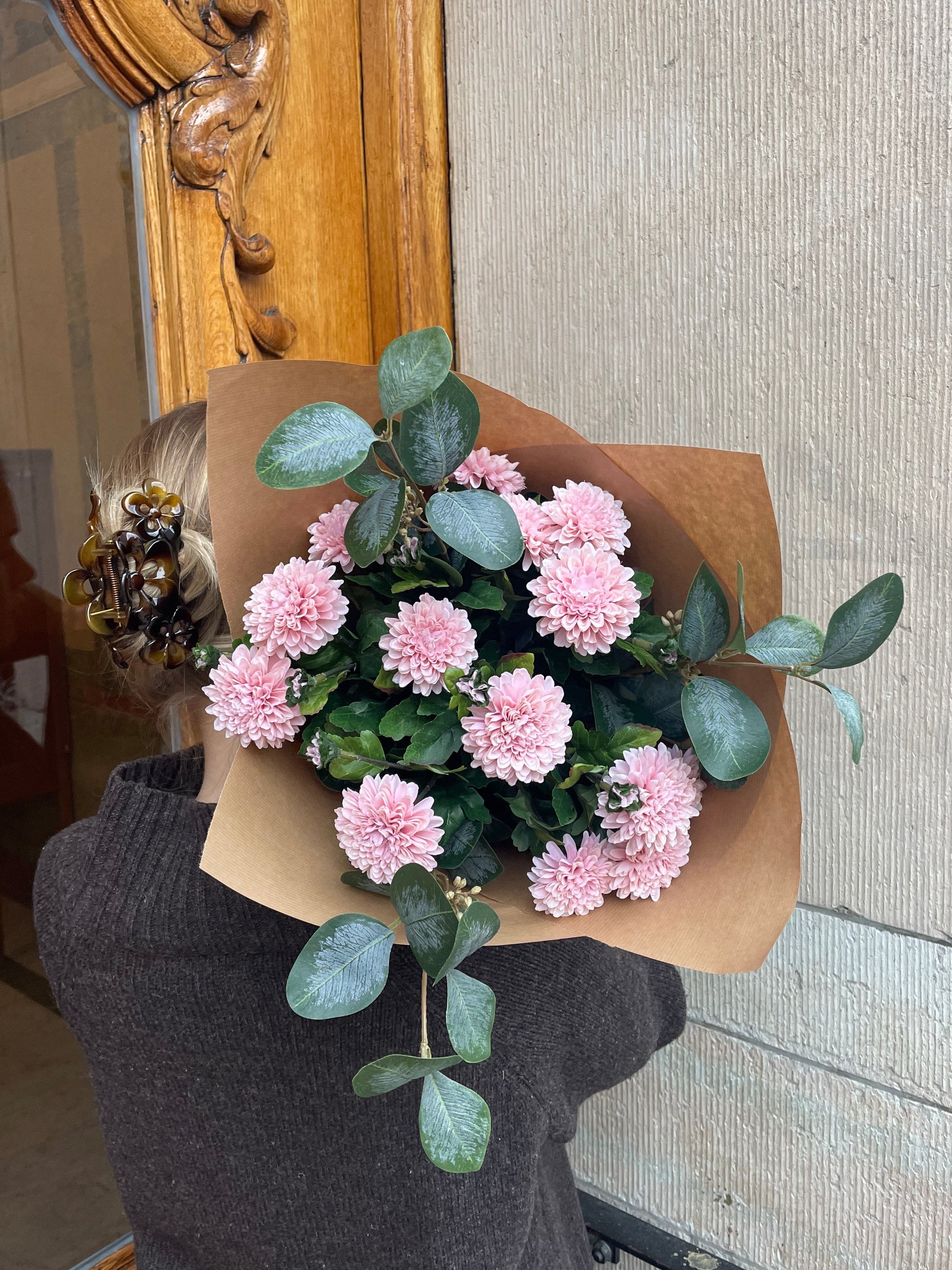 Chrysanthemum bukett ljusrosa
