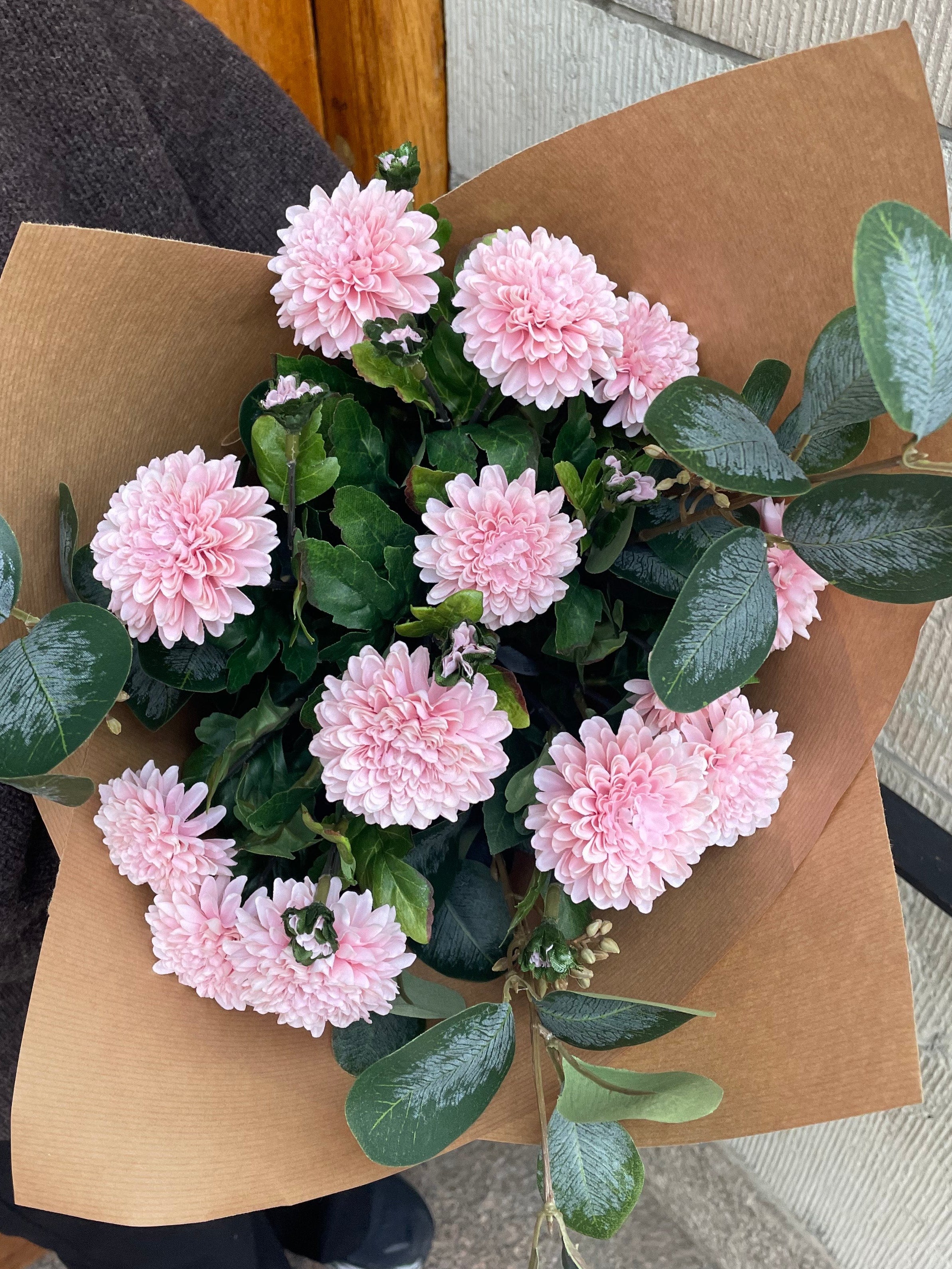 Chrysanthemum bukett ljusrosa